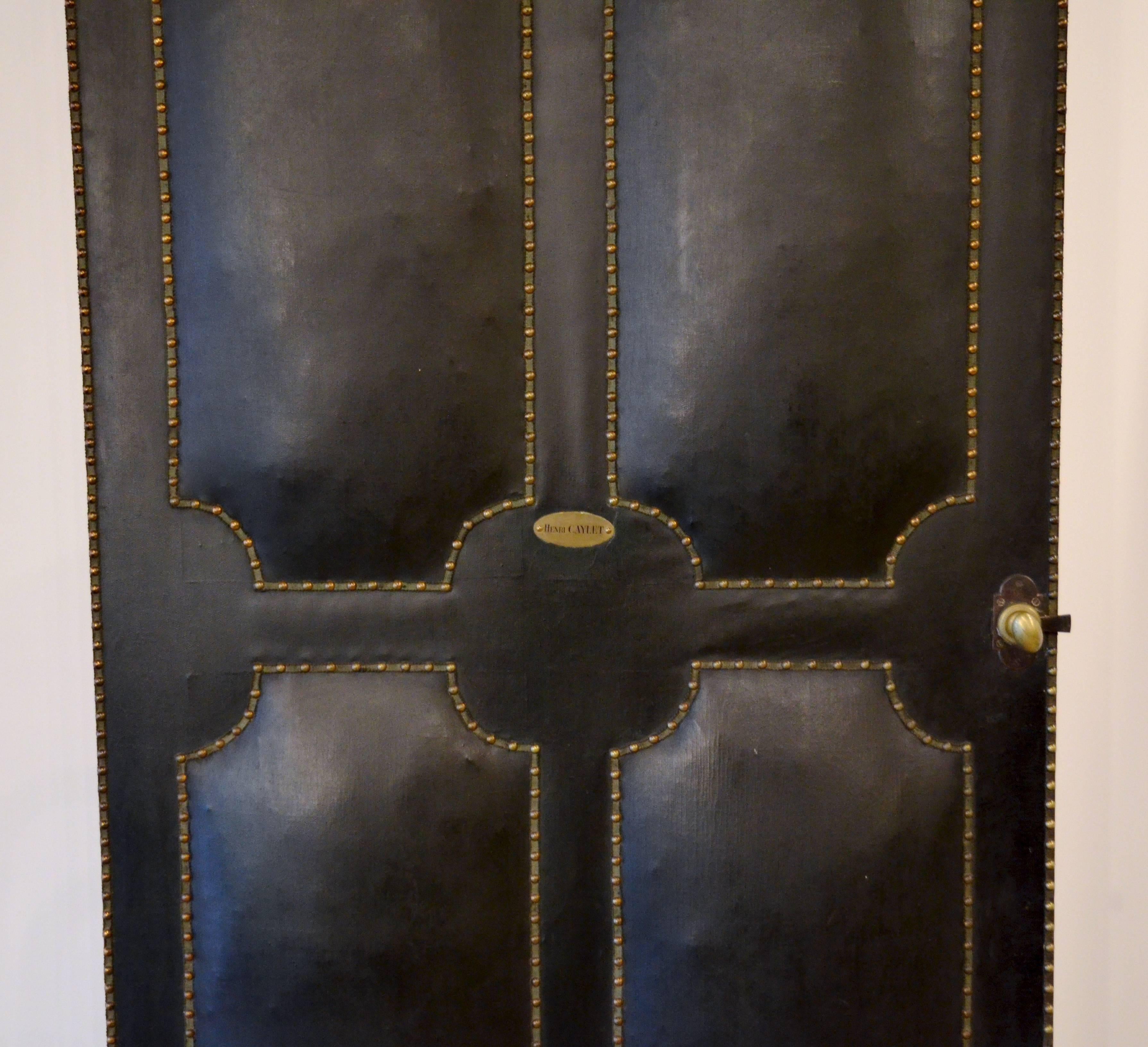 leather upholstered door