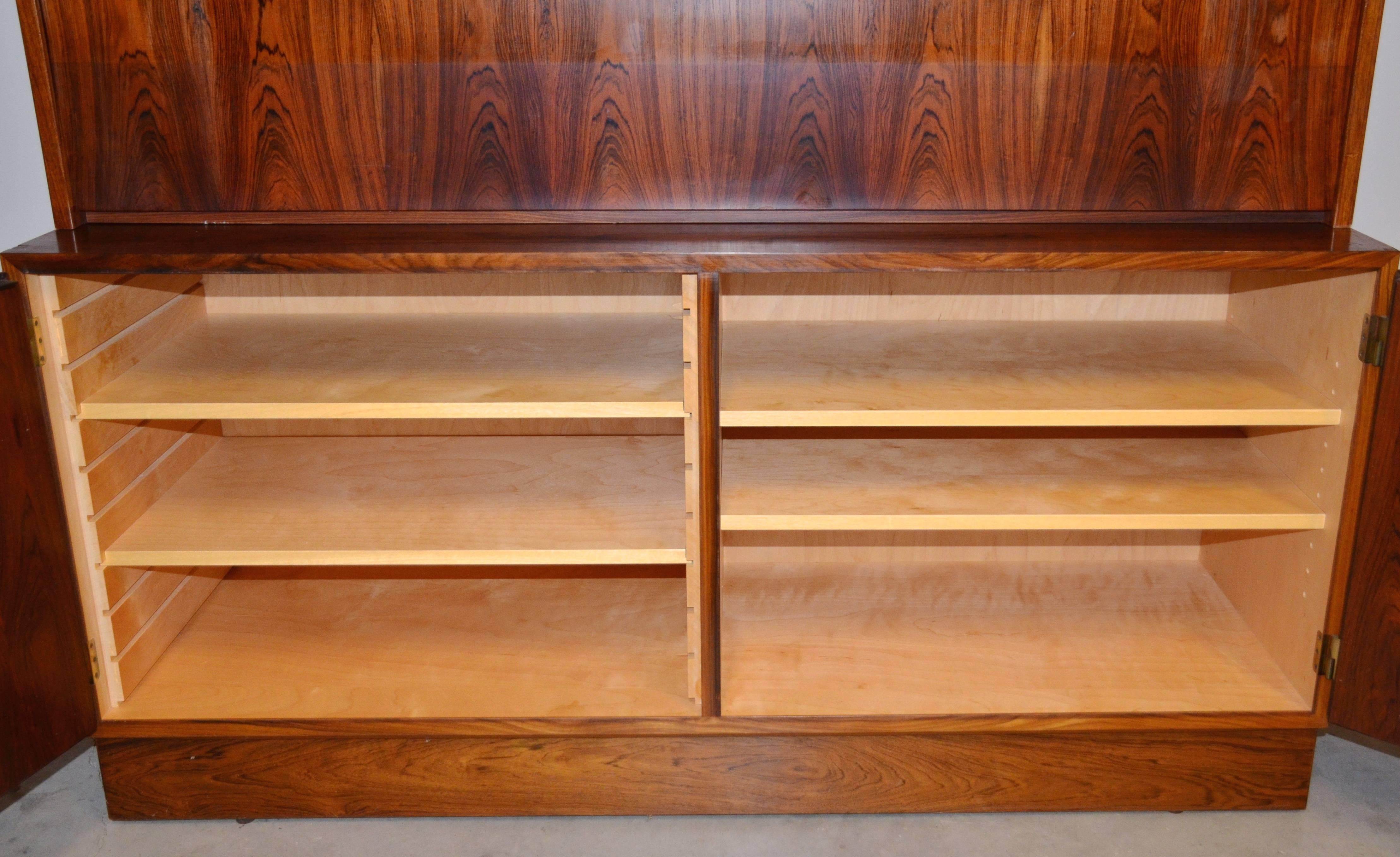 Mid-Century Modern Danish Rosewood Bookcase Secretary 4