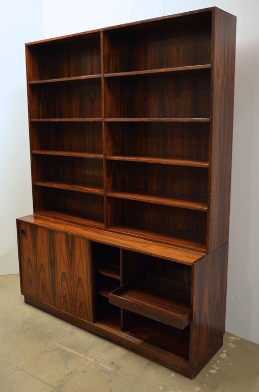 MidCentury Modern Danish Rosewood Bookcase at 1stDibs