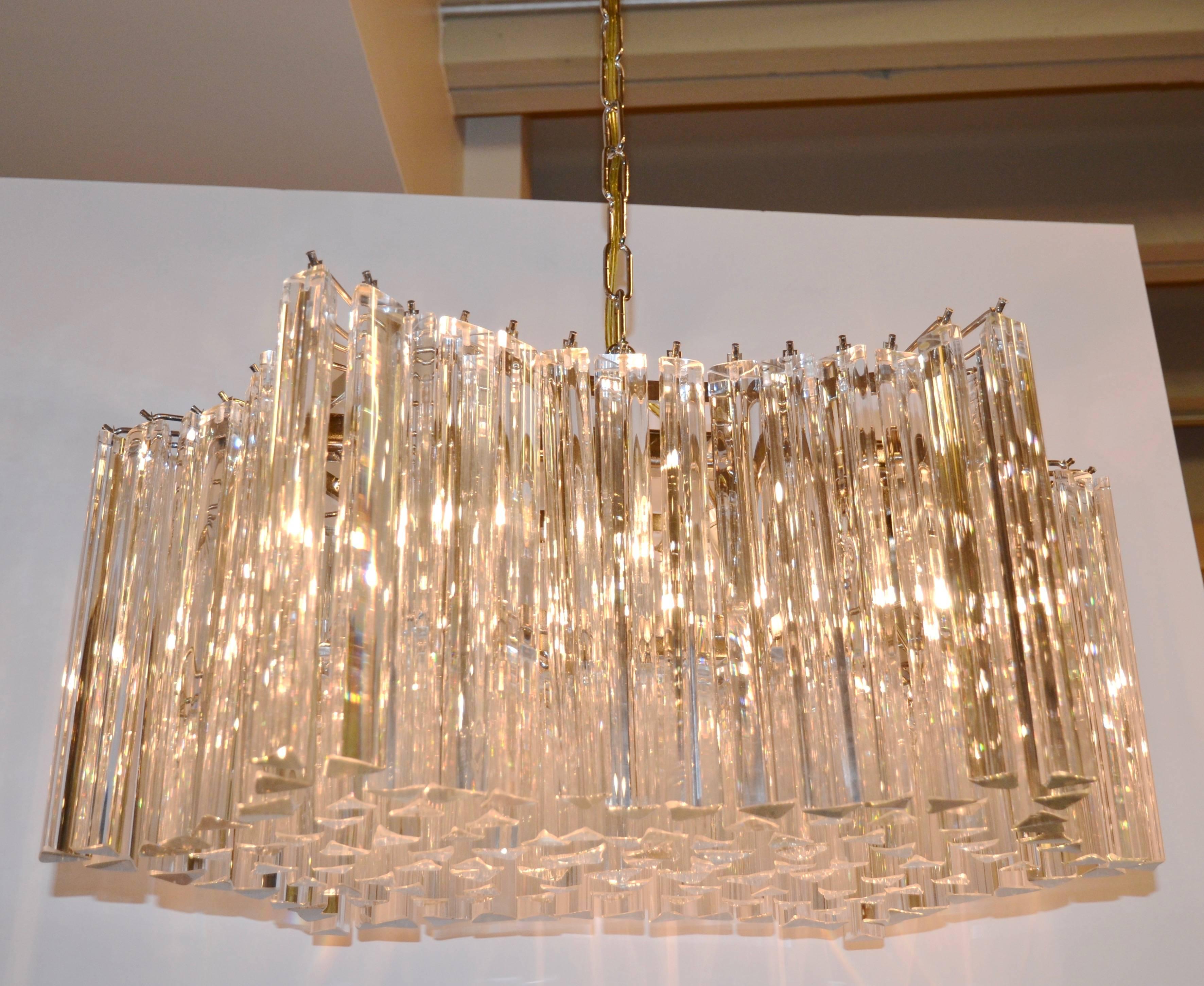 Mid-Century Modern Venini Prism Chandelier, circa 1960