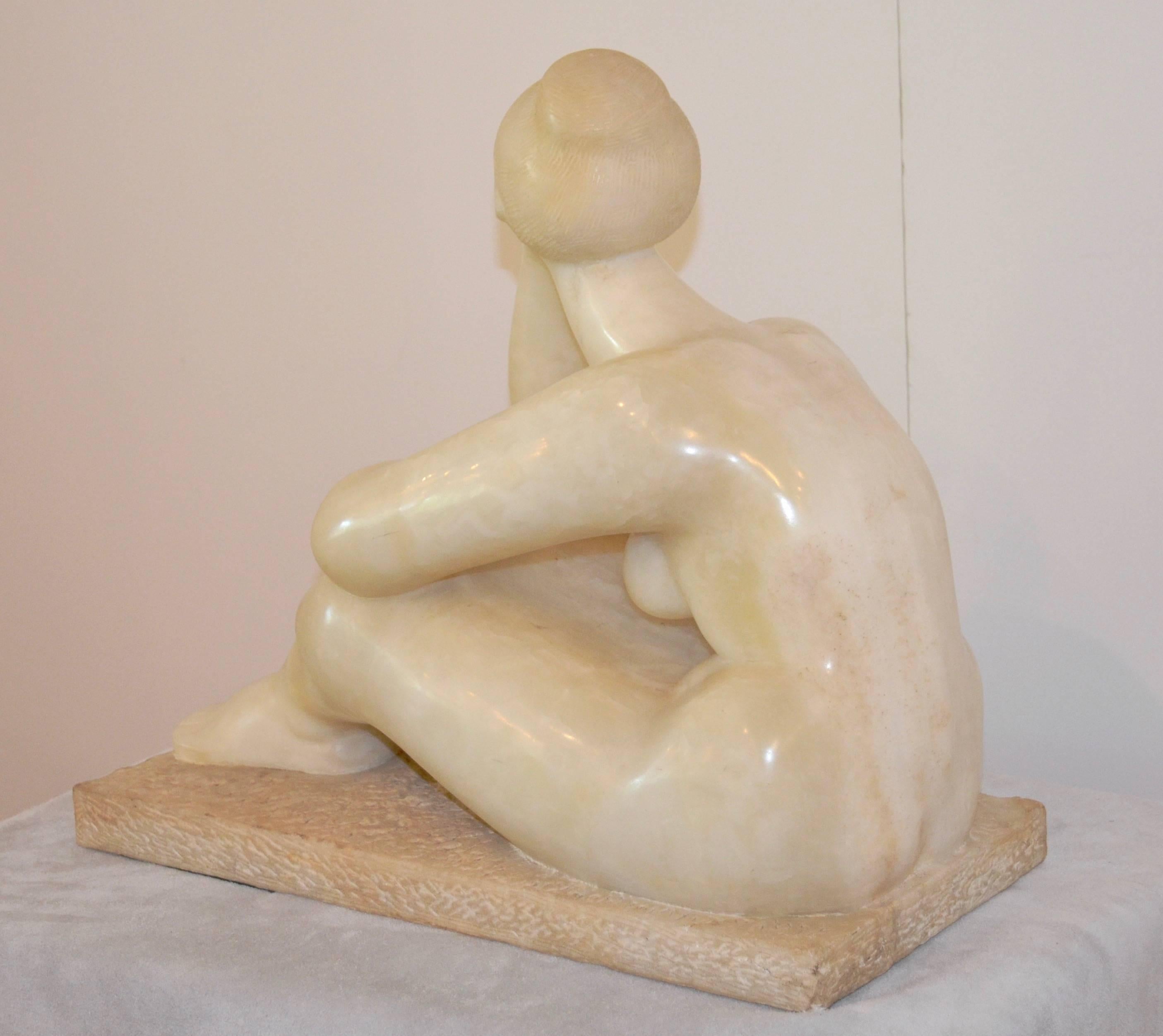 20th Century Burmese Alabaster Sculpture, circa 1961