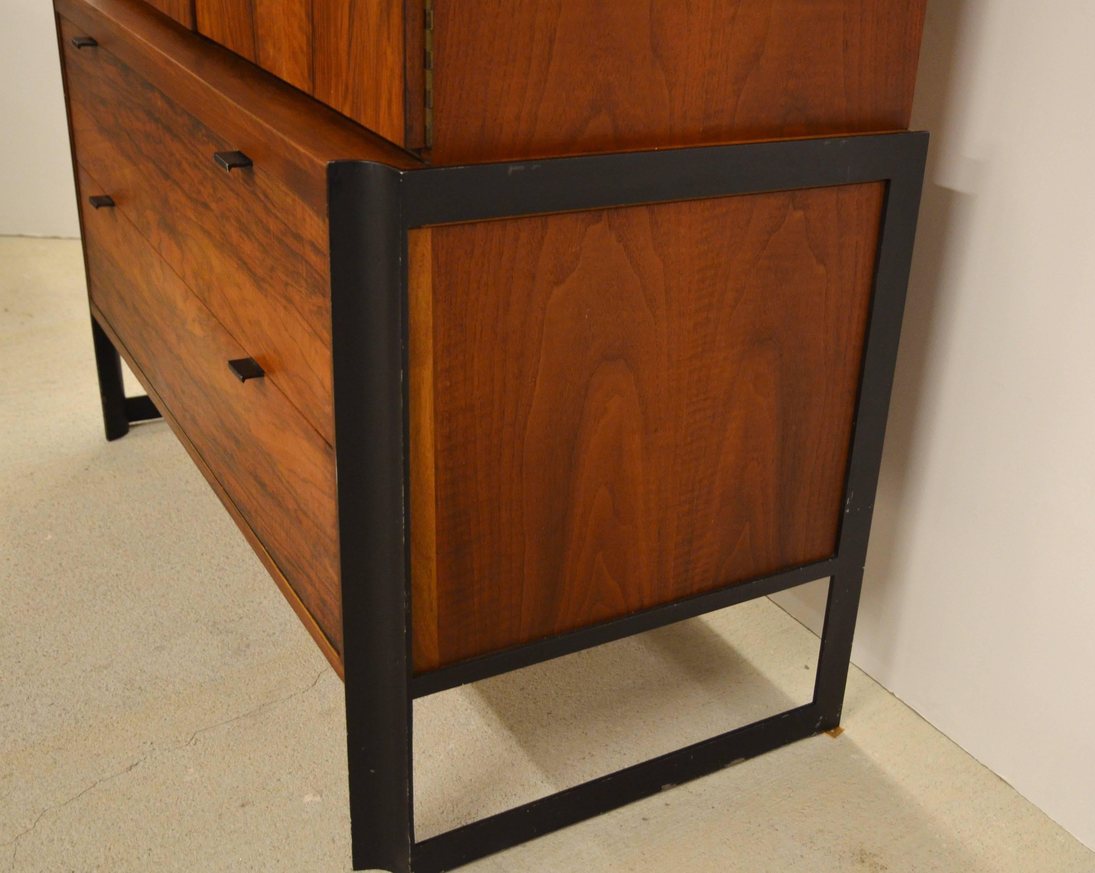 Mid-20th Century Mid-Century Romweber Wardrobe or TV Cabinet with Steel Hardware