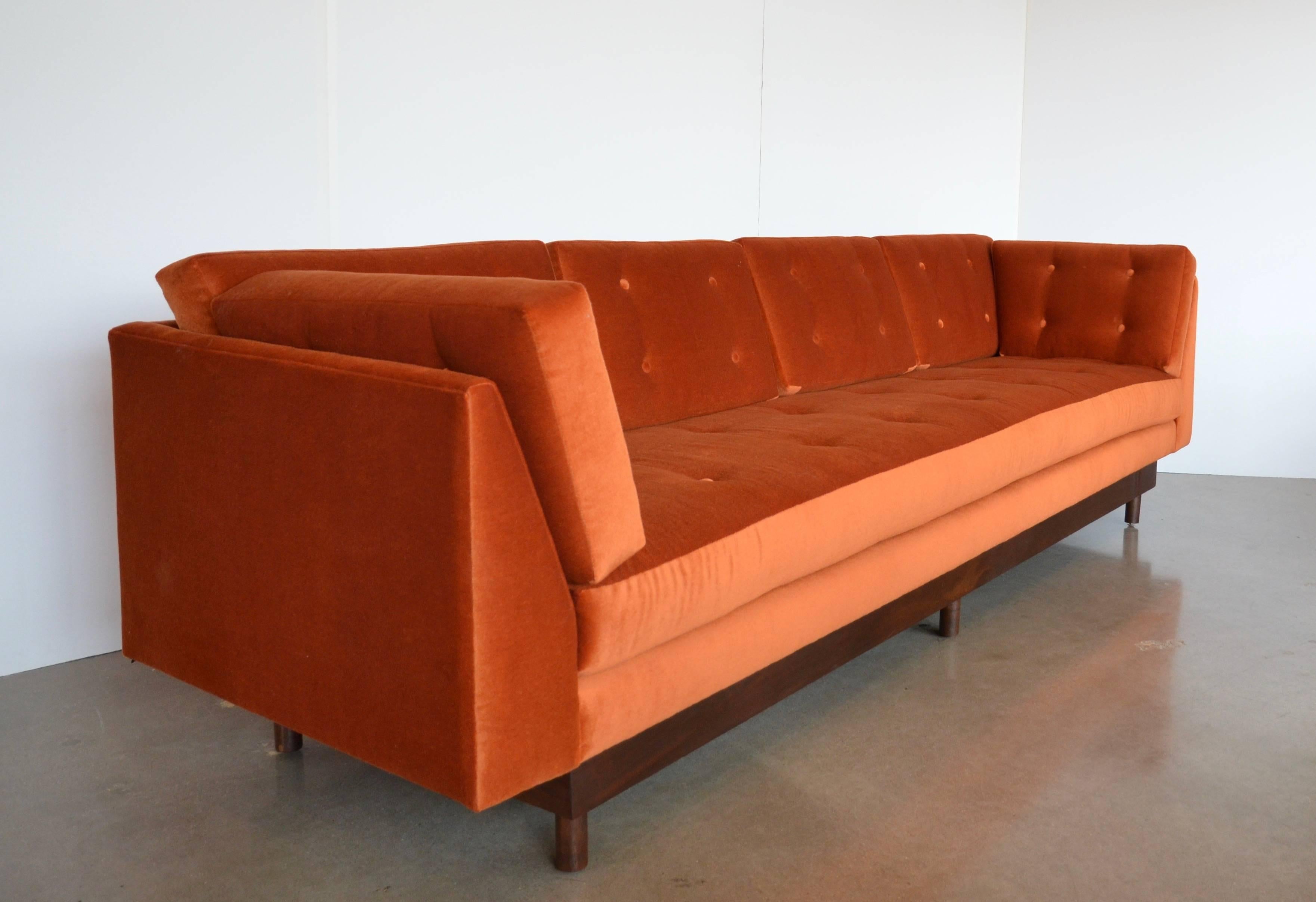 orange mohair sofa