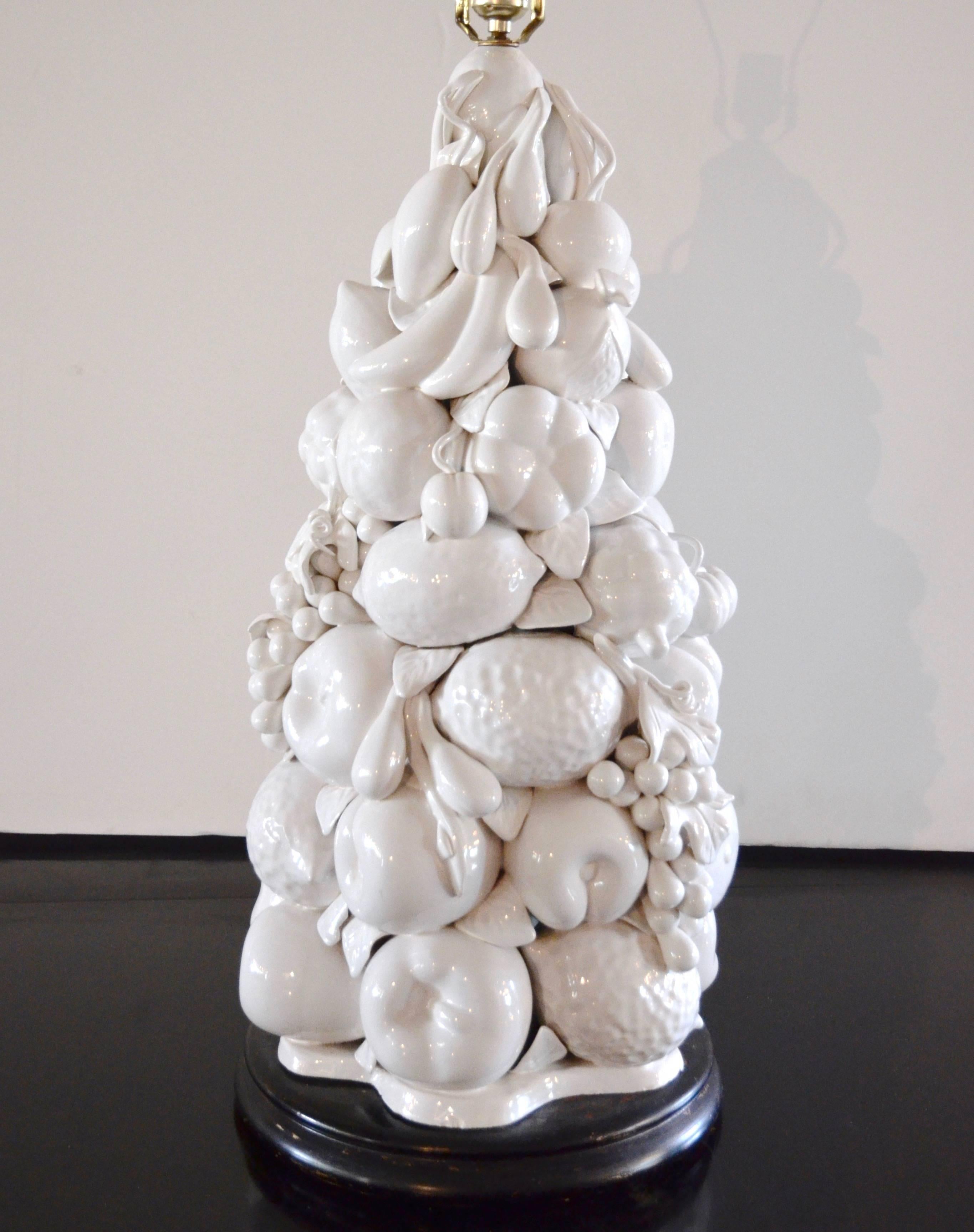 italian ceramic fruit topiary