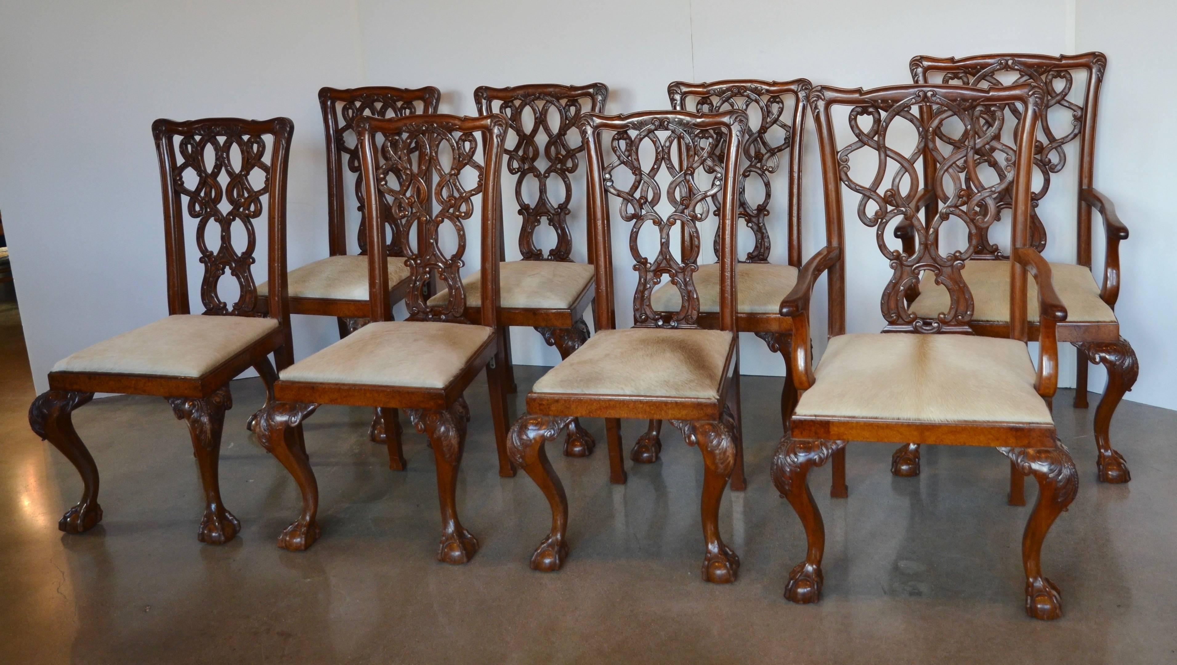 cowhide dining chairs