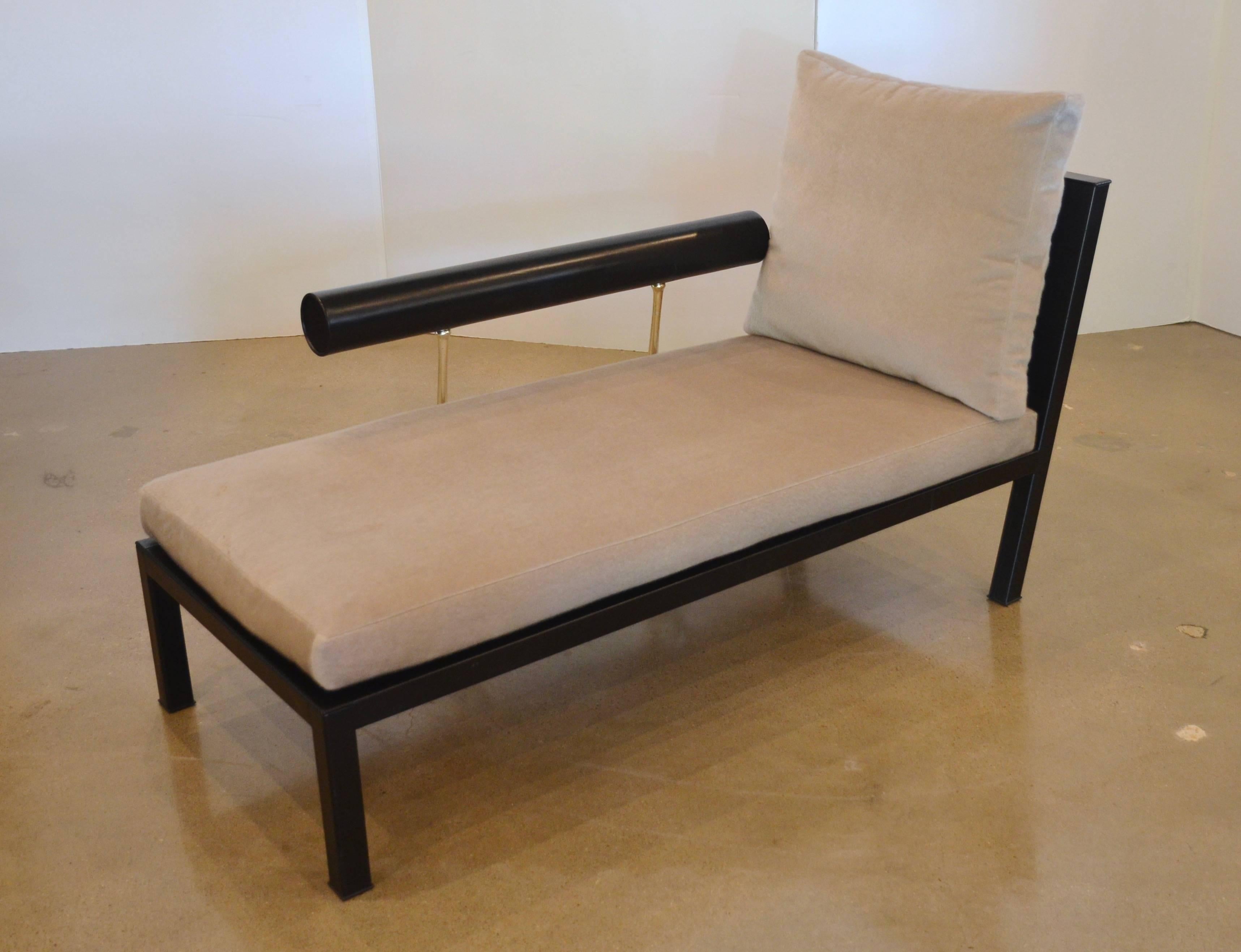 Modern Antonio Citterio for B&B Italia Chaises in Leather and Mohair, One Available 