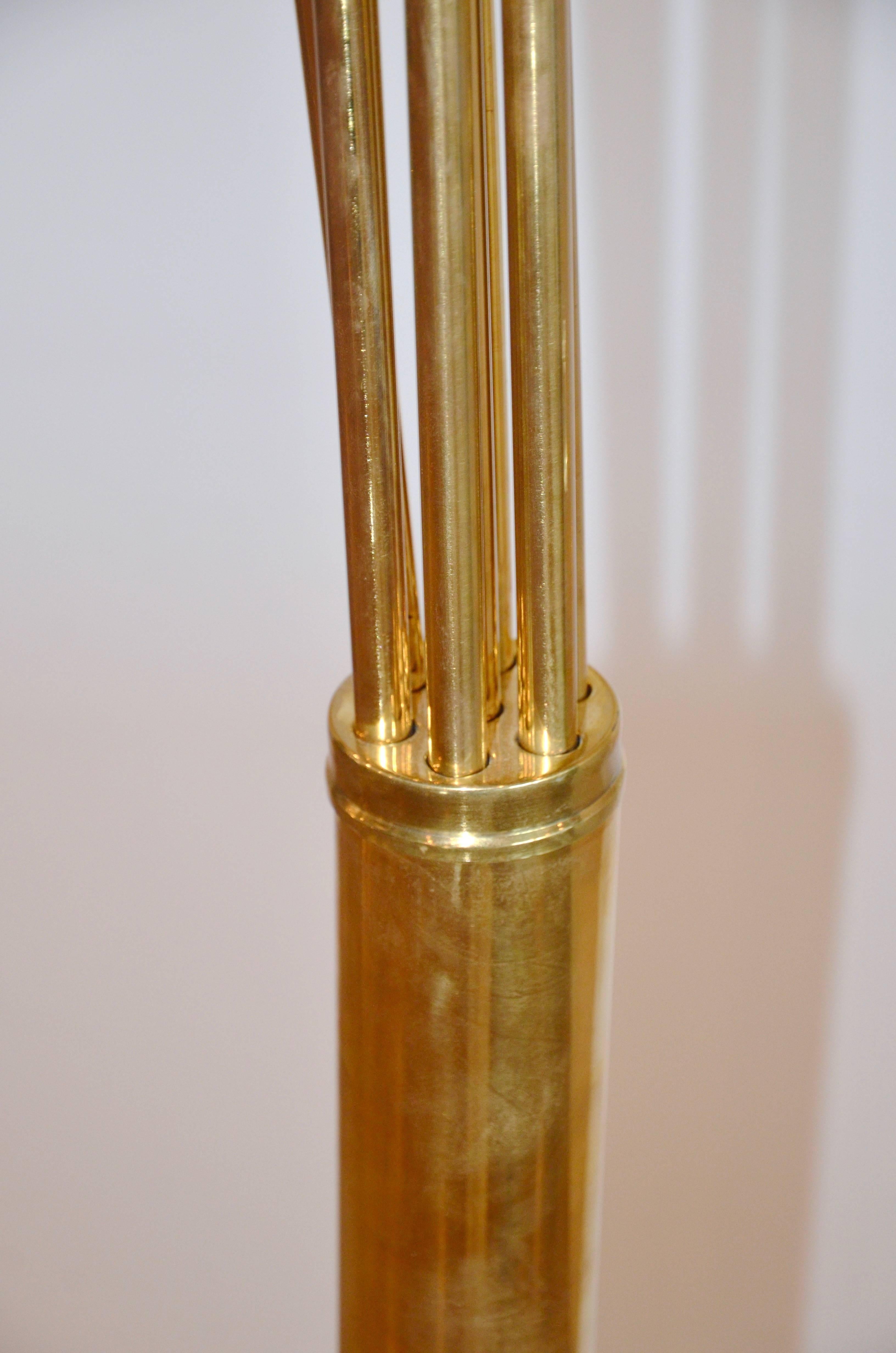 Italian Seven-Armed Brass Arc Floor Lamp, 1970s 4