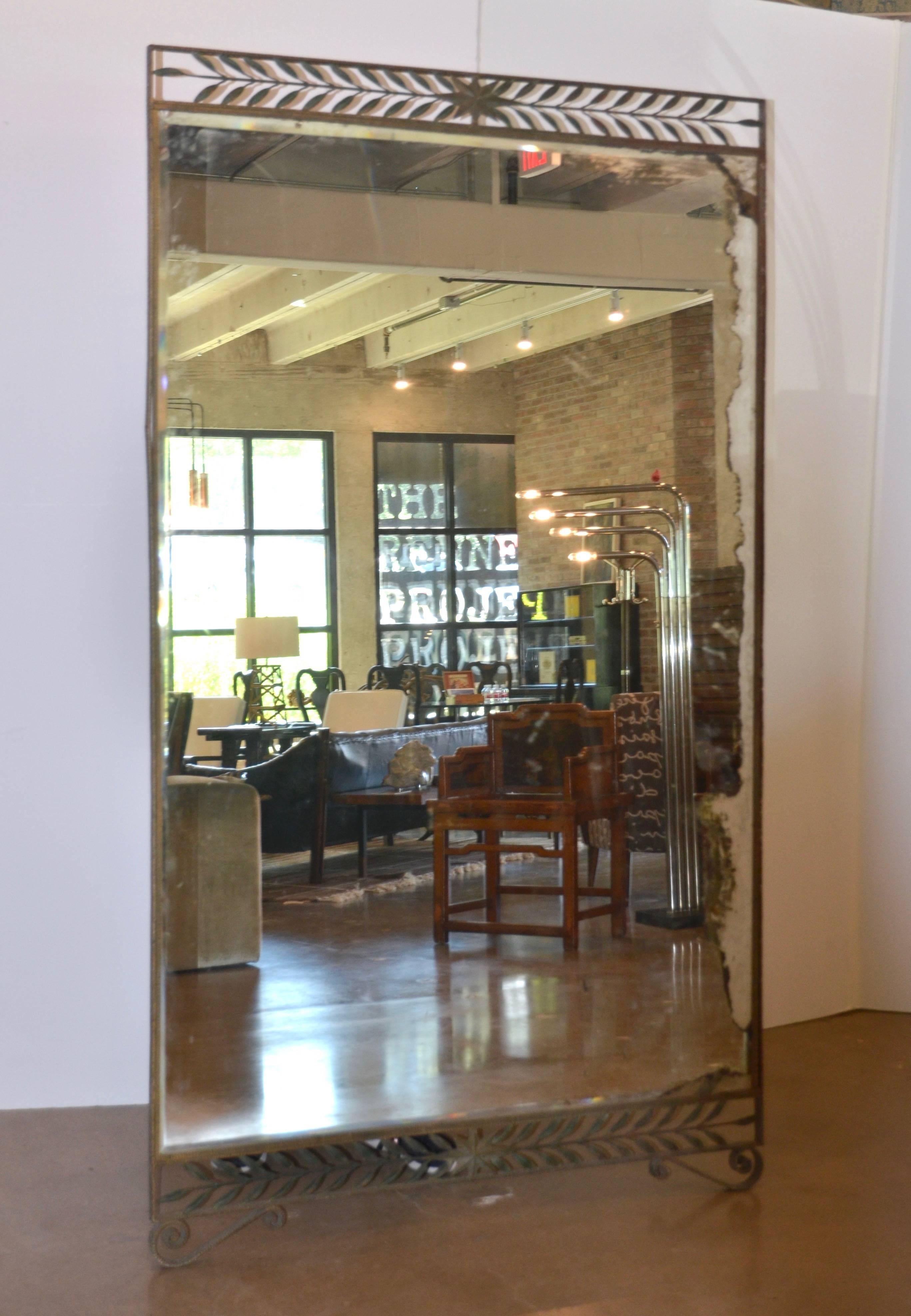 Hall Mirror by Pier Luigi Colli for Cristal Art In Fair Condition In Austin, TX
