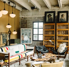 Odd Knutsen "Luna" Sling Chairs in New Black Leather and Suede