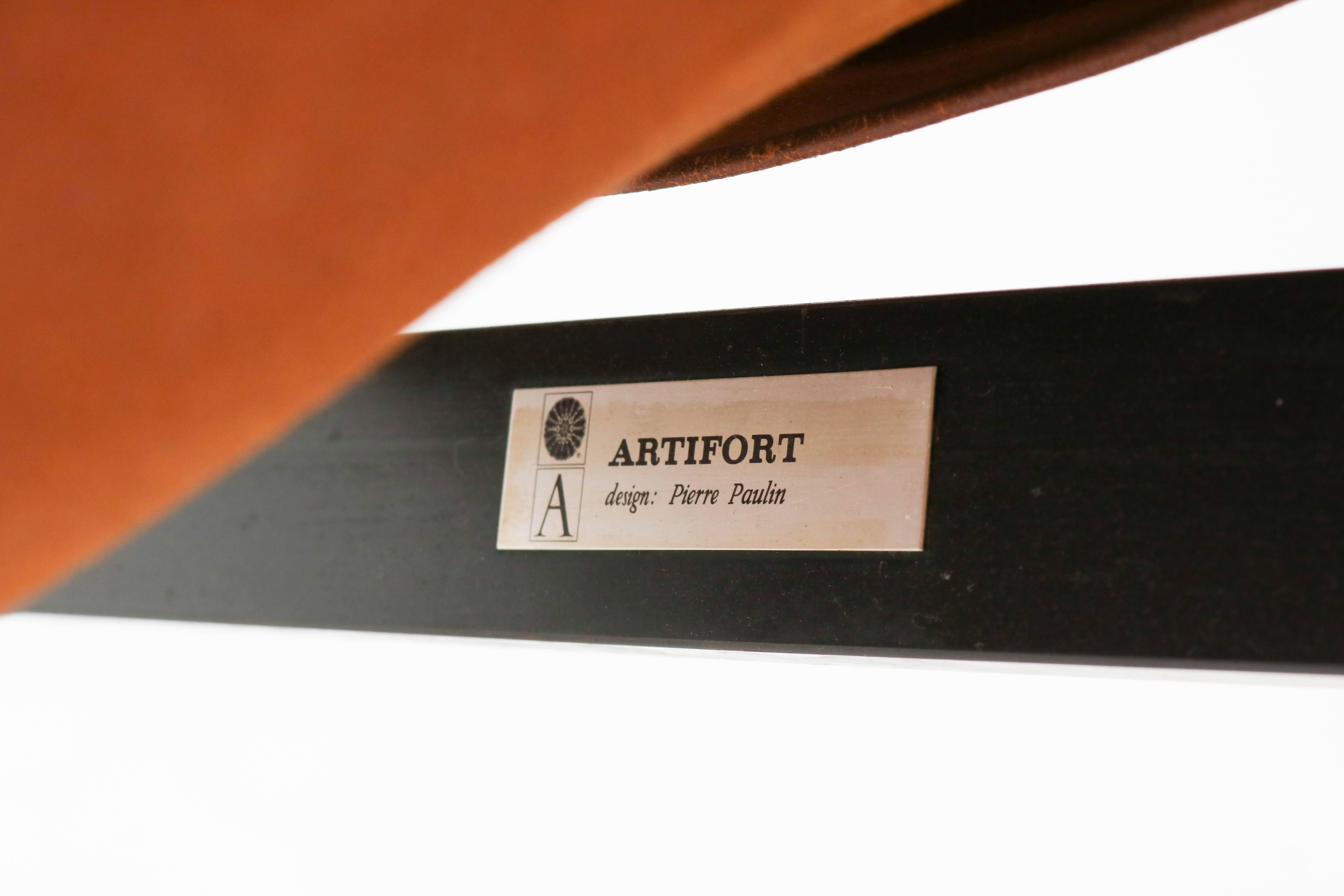 Mid-20th Century Mid-Century Modern F-444 Lounge Chair by Pierre Paulin for Artifort, 1960s