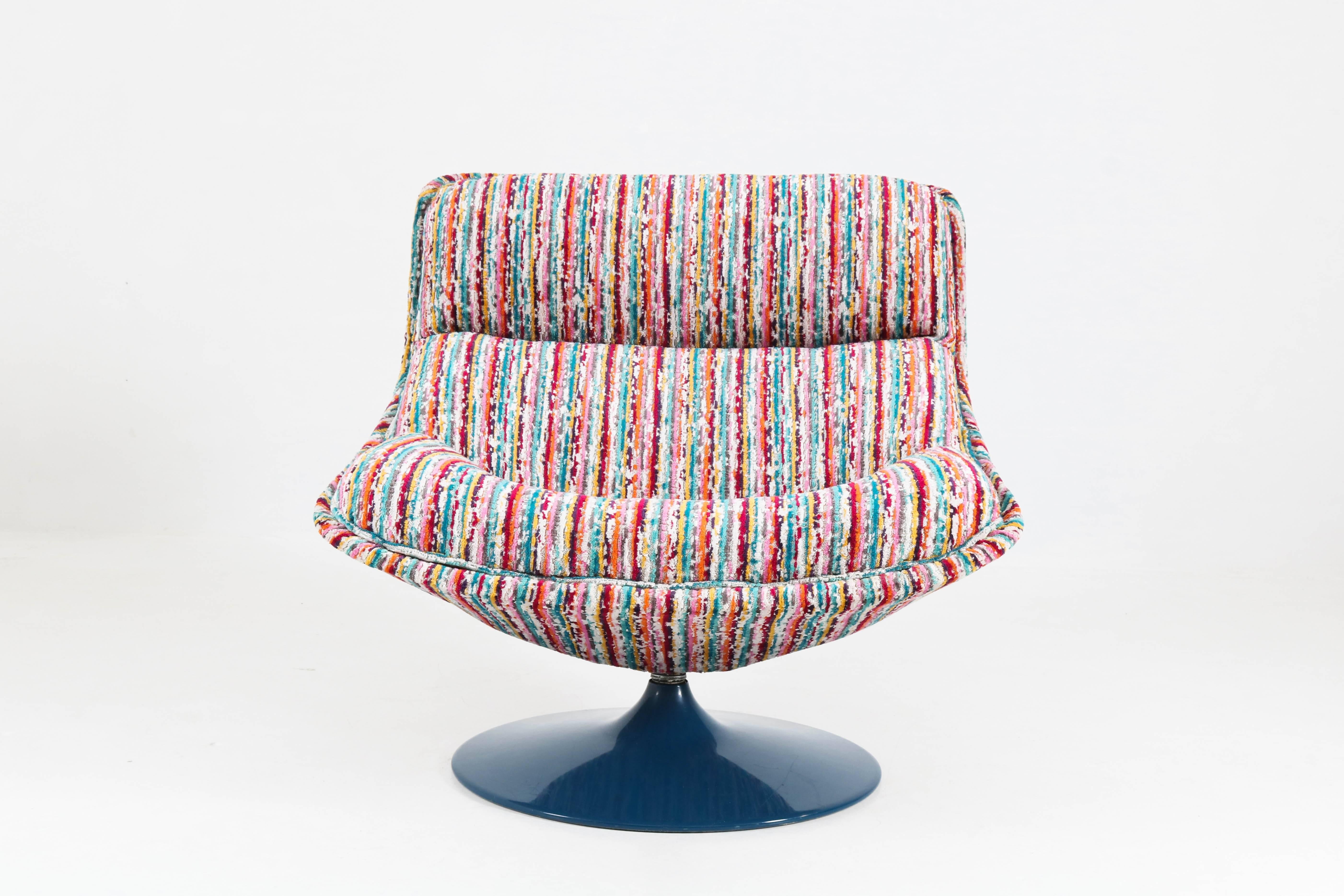 Dutch Mid-Century Modern Swivel Chair Model F518 by Geoffrey Harcourt for Artifort