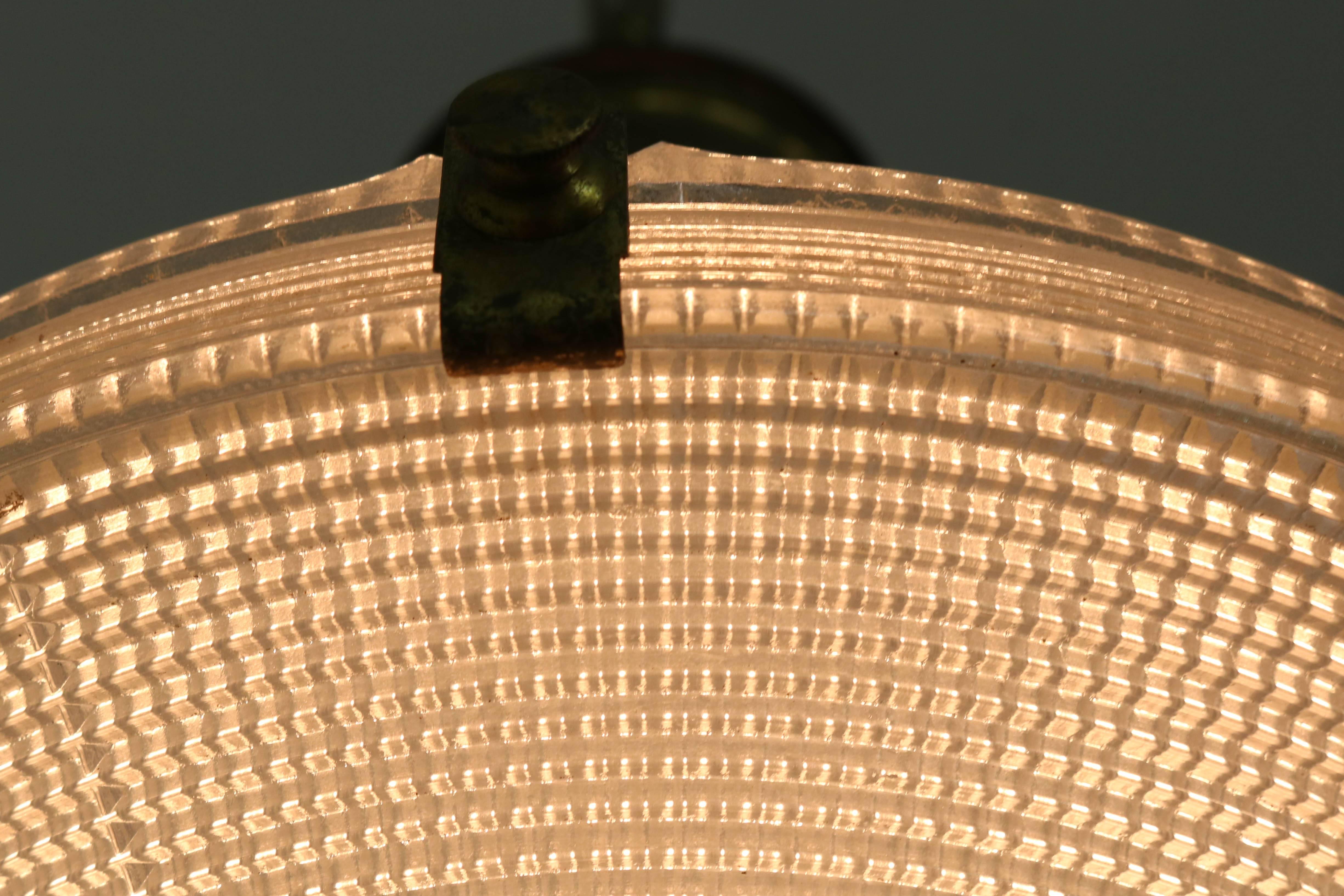 Three-Piece Holophane Pendant Light, 1915 1