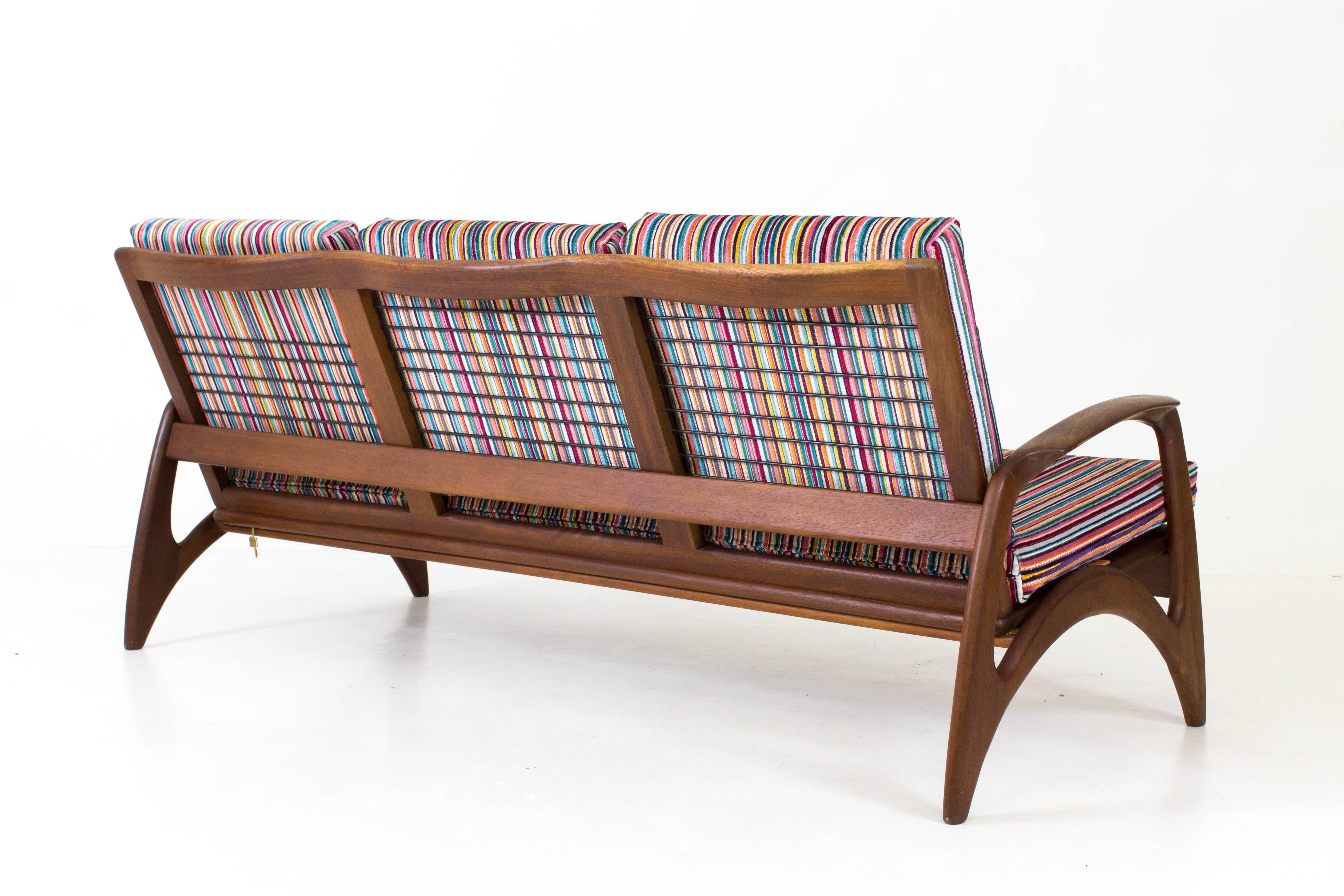Mid-Century Modern Teak Sofa or Bench by De Ster Gelderland, 1960s 1