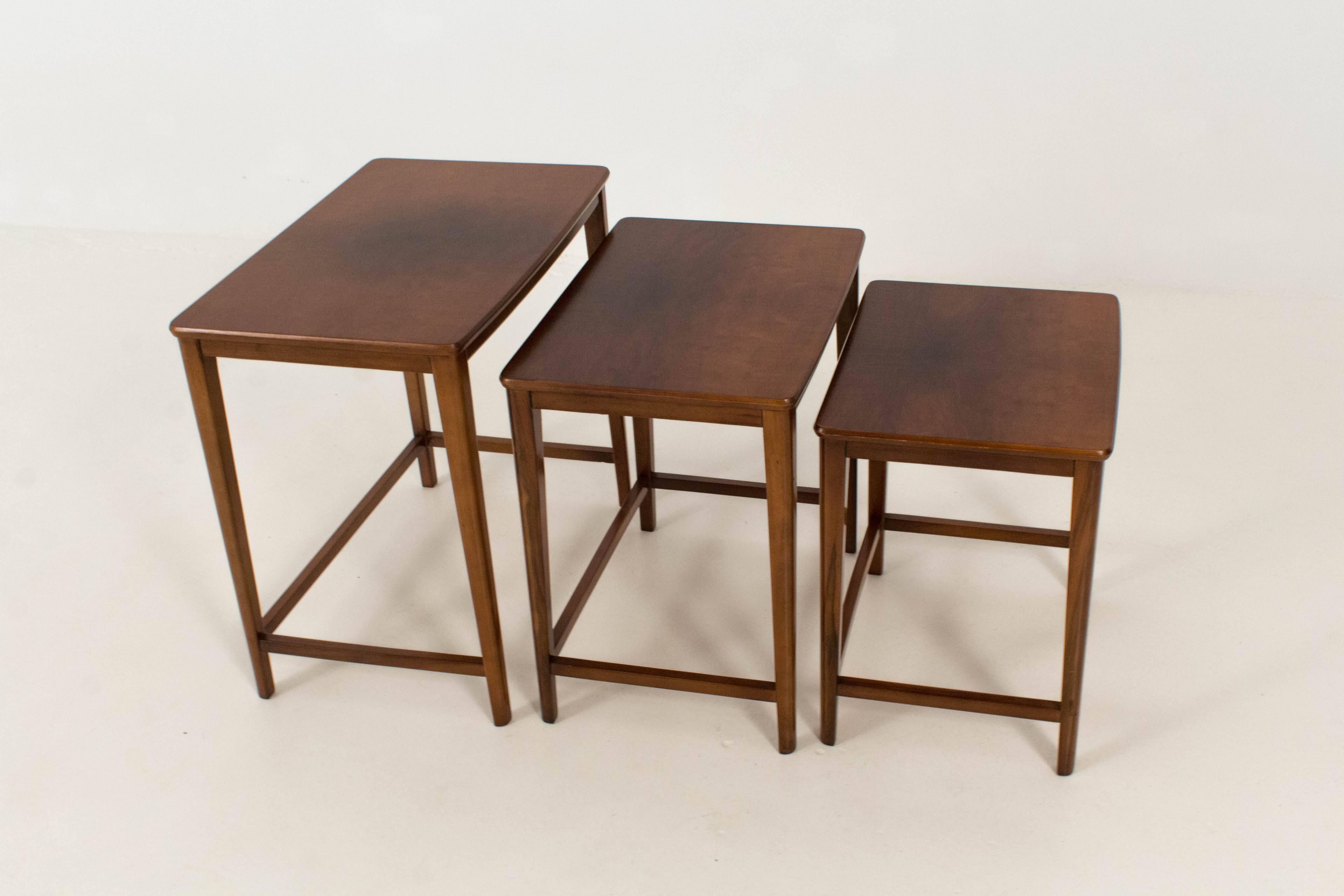 Mid-Century Modern Nesting Tables by A. A. Patijn for Zijlstra In Good Condition In Amsterdam, NL