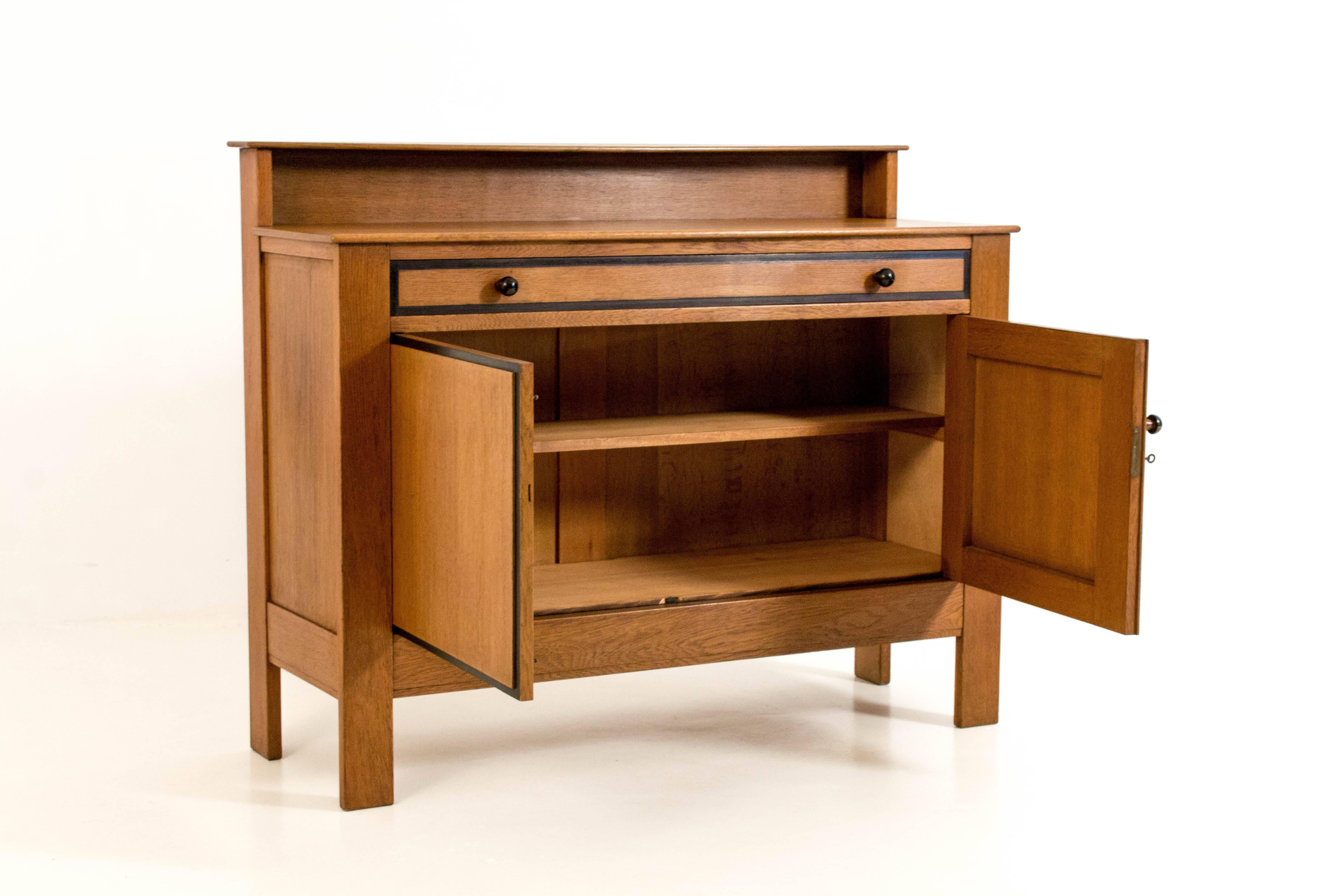 Early 20th Century Striking Art Deco Haagse School Sideboard by J.A. Muntendam for L.O.V