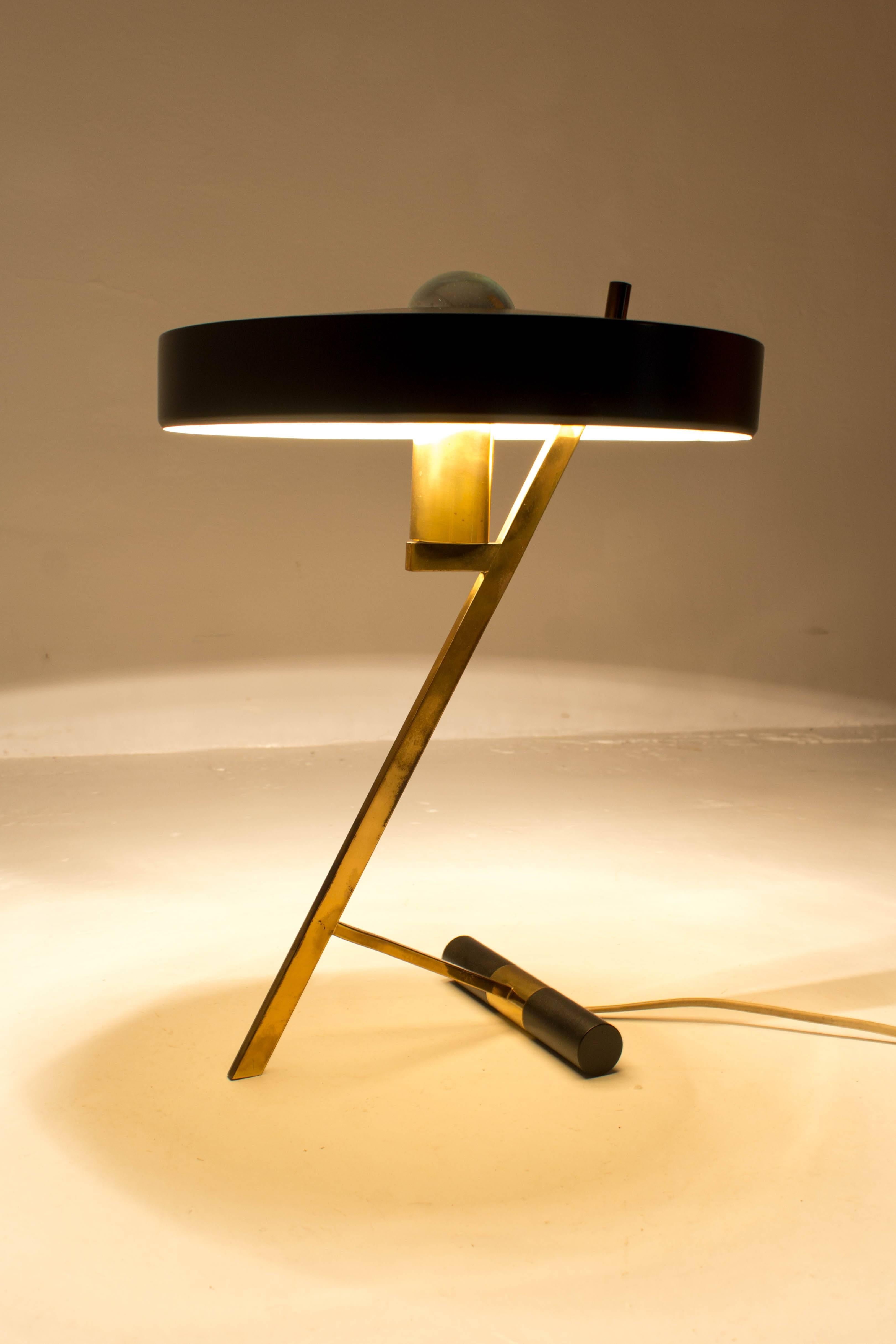Dutch Pair of Z-Shaped Desk Lamps by Louis Kalff for Philips
