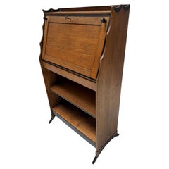 Escritorio Art Déco con alas abatibles de Willem Penaat, roble macizo, Metz & Co., década de 1920