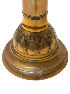 Art Deco Side Table Amsterdamse School, Brass 1920s