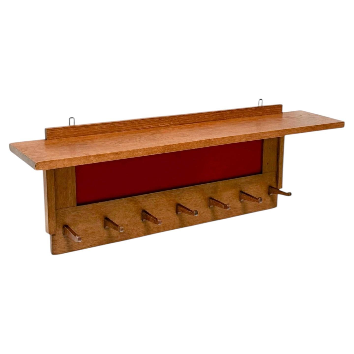 Moderne Wandgarderobe im Art-Déco-Stil der 1920er Jahre von Jan Brunott, Eiche und Lack im Angebot
