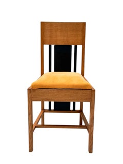 Art Deco High Back Dining Room Chair by Cor Alons, Mustard Corduroy, 1927