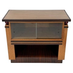 Meuble Art déco 308, chêne massif et ébène de Macassar, design néerlandais, années 1920