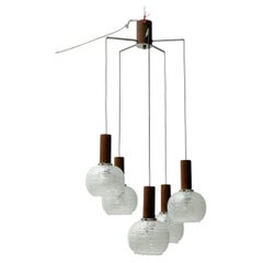 Kaskaden-Kronleuchter im Mid-Century-Modern-Stil von Hillebrand, Deutschland, 1960er Jahre