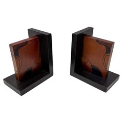 Pair of Art Deco Batik Bookends by Hans Steinpatz, Dutch Design, 1920s
