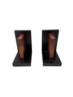 Pair of Art Deco Batik Bookends by Hans Steinpatz, Dutch Design, 1920s