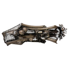 Brutalist Patinated Metal Abstract Sculpture by Frans de Boer Lichtveld, 1964