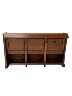 Willem Penaat Art Deco Three-Seat Bench, Solid Oak, 1920s