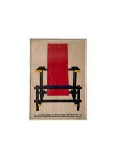 Exhibition Poster Izika Gaan Gerrit Rietveld De Stijl Israel, 1977