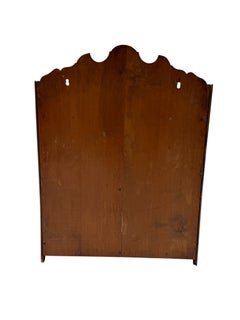Aesthetic Movement Wall Cabinet, Hand-Painted Floral, Walnut, 1890s