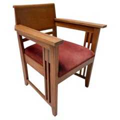 Art Deco Armchair by Anton Lucas, Oak & Macassar, Dutch Design, 1920s