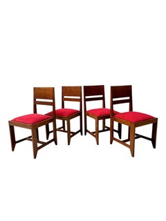 Conjunto de sillas de comedor Art Déco de Hendrik Wouda, roble, 1924