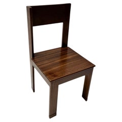 Silla auxiliar Art Déco de J.A. Muntendam, nogal, diseño holandés, década de 1920