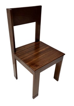 Silla auxiliar Art Déco de J.A. Muntendam, nogal, diseño holandés, década de 1920