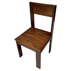 Silla auxiliar Art Déco de J.A. Muntendam, nogal, diseño holandés, década de 1920