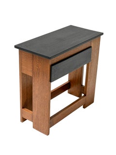 Art Deco Side Table by Cor Alons, Solid Oak, 1920s Black Lacquer