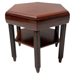 1924 Art Deco Coffee Table by Fa. Drilling, Walnut & Macassar Ebony