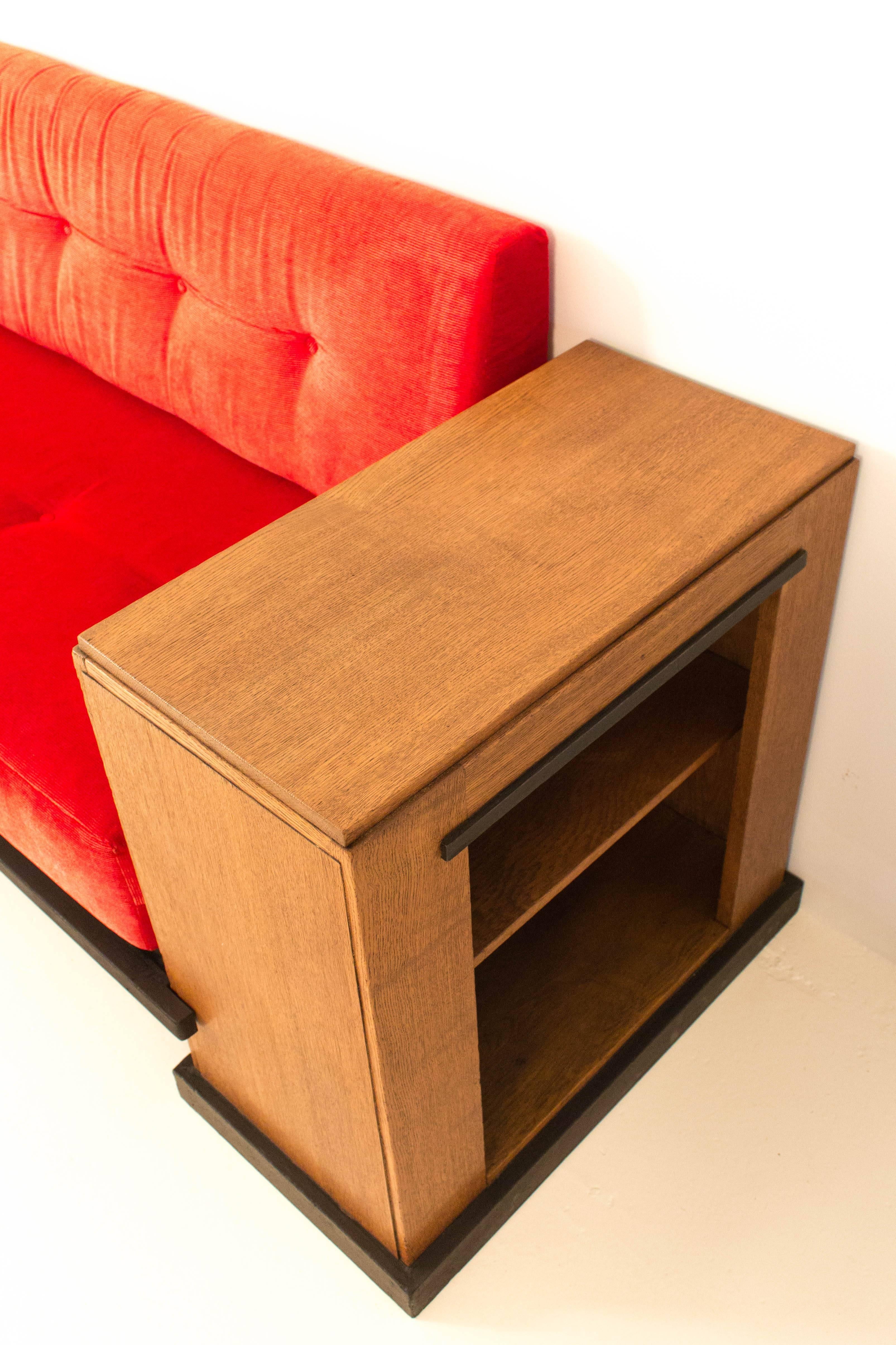 Early 20th Century Rare Art Deco Haagse School Cosy Corner or Sofa by Jan Brunott