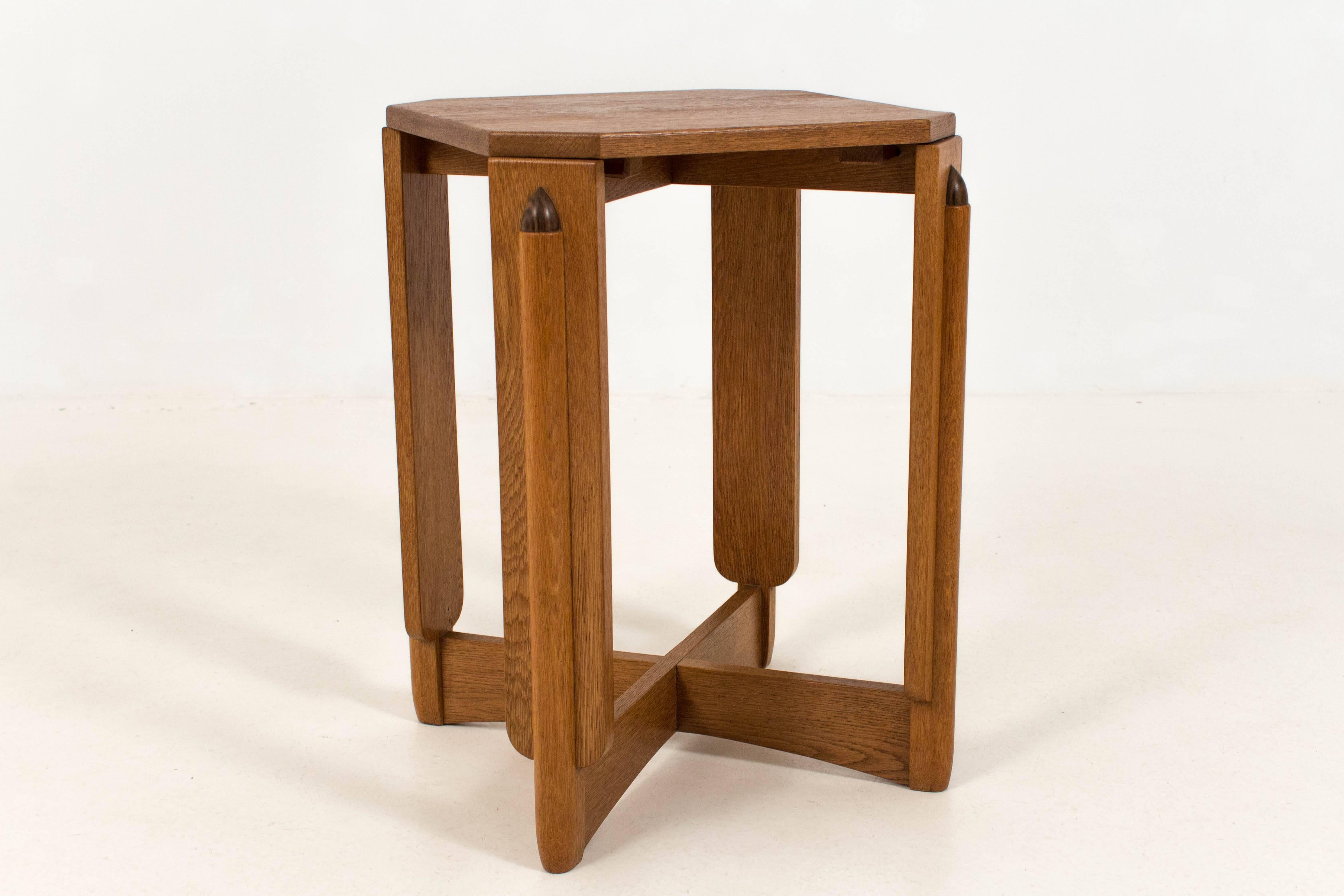 Stylish and rare Art Deco Amsterdam School occasional table by attributed to
Hildo Krop.
Solid oak with Macassar ebony details.
In good original condition with minor wear consistent with age and use,
preserving a beautiful patina.