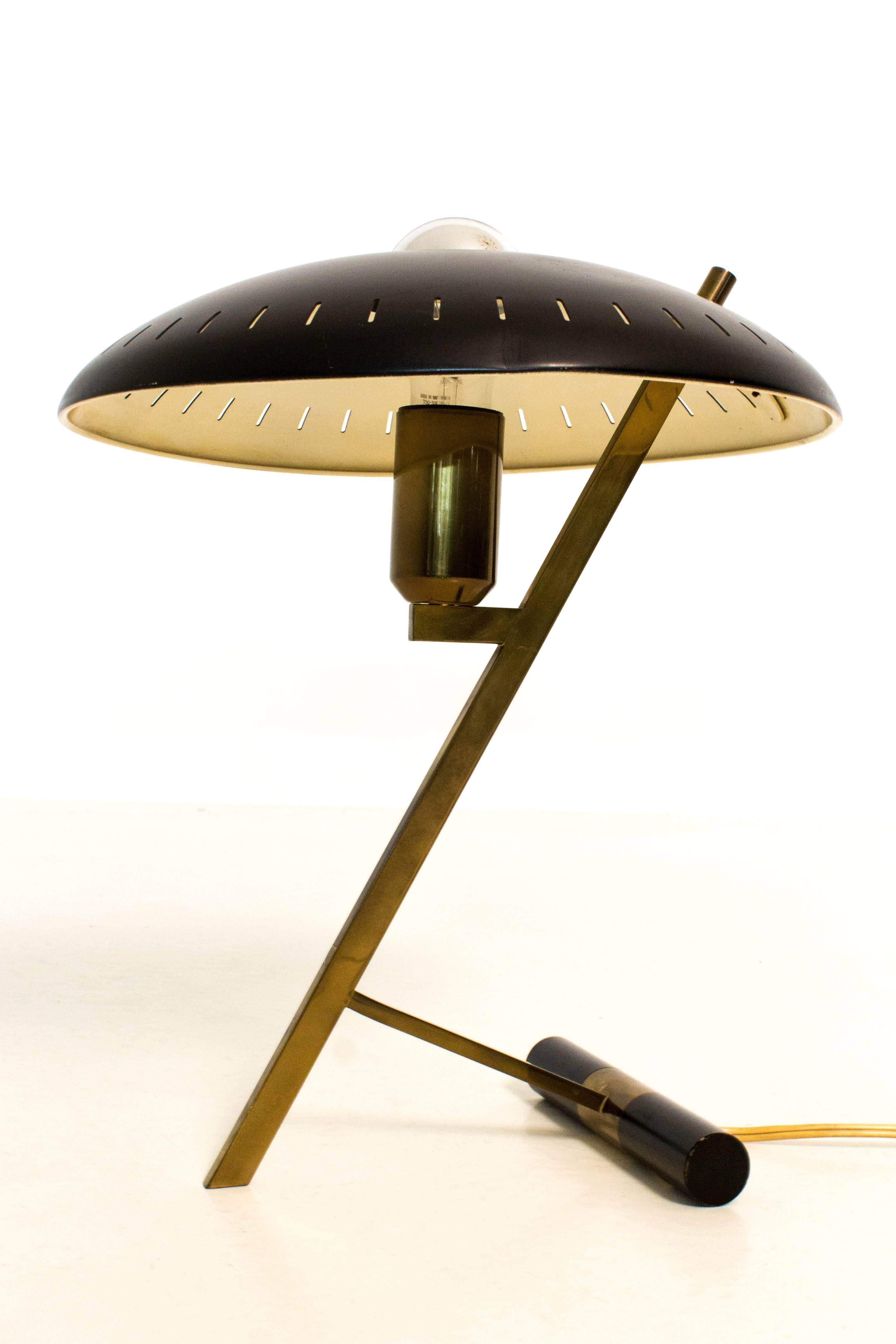 Lacquered Z-Shaped Table Lamp by Louis Kalff for Philips, 1950s