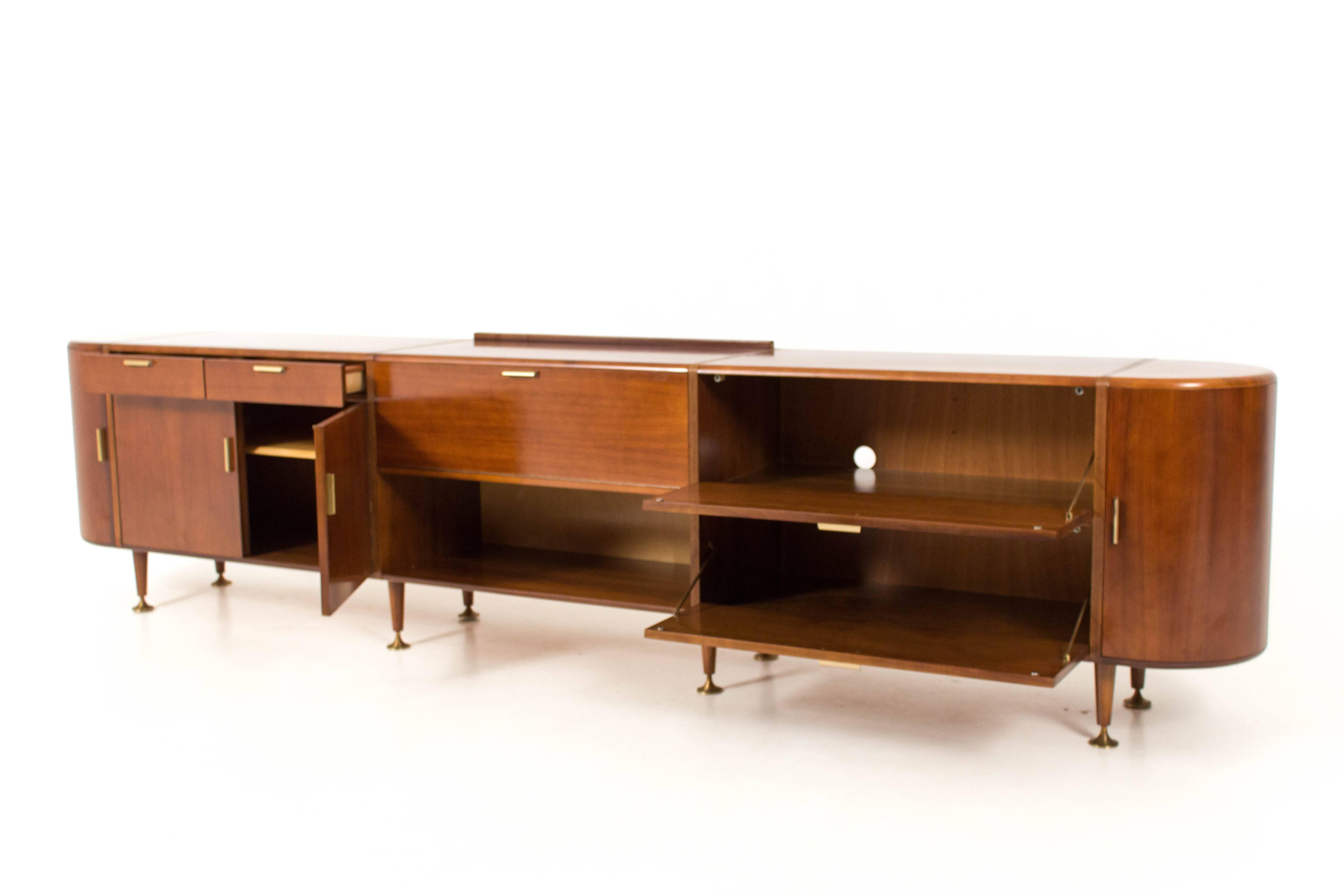 Extra Large Mid-Century Modern Sideboard by A.A.Patijn for Poly-Z, 1960s In Good Condition In Amsterdam, NL