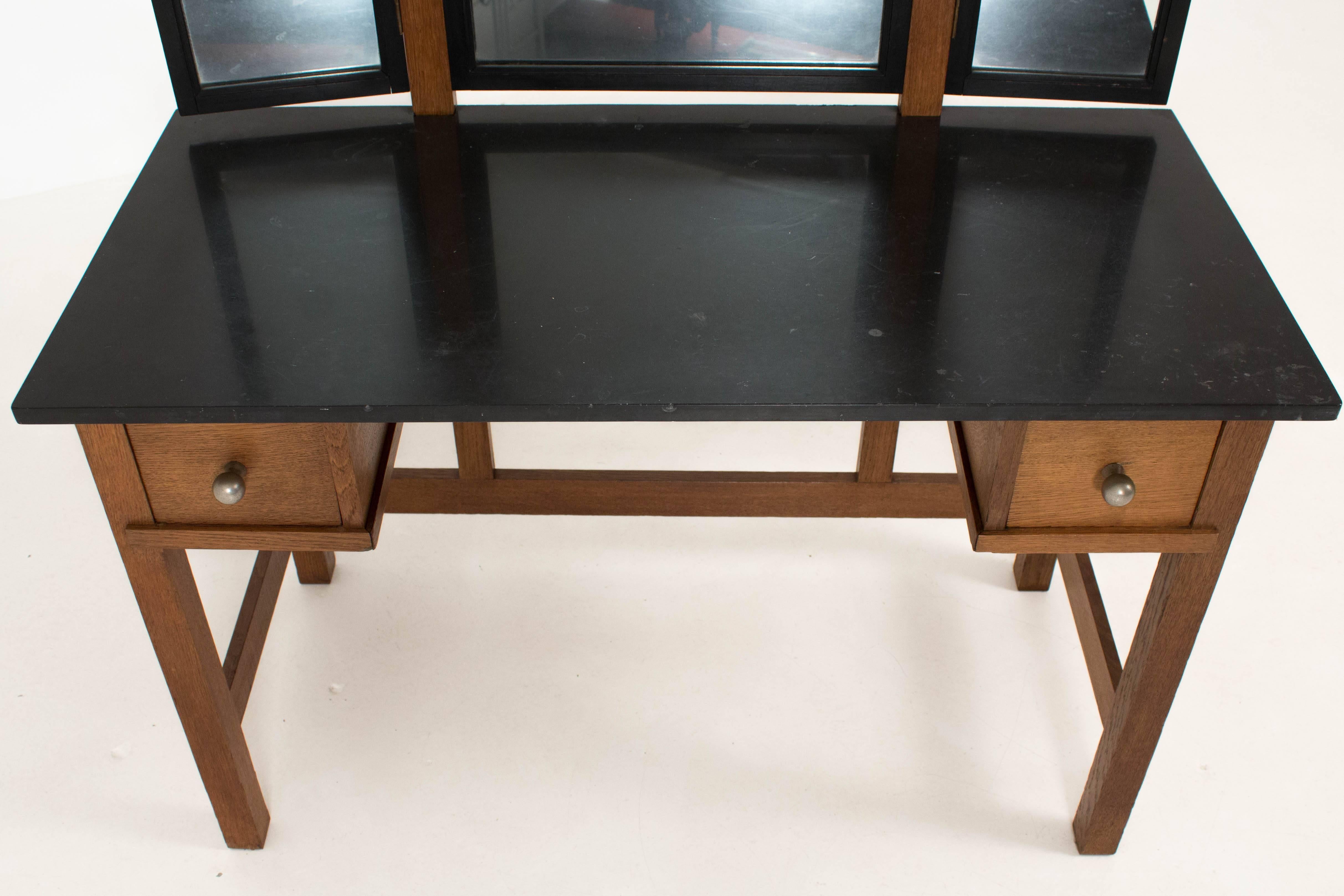 Rare Art Deco Haagse School Dressing Table or Vanity by Henk Wouda for Pander In Good Condition In Amsterdam, NL
