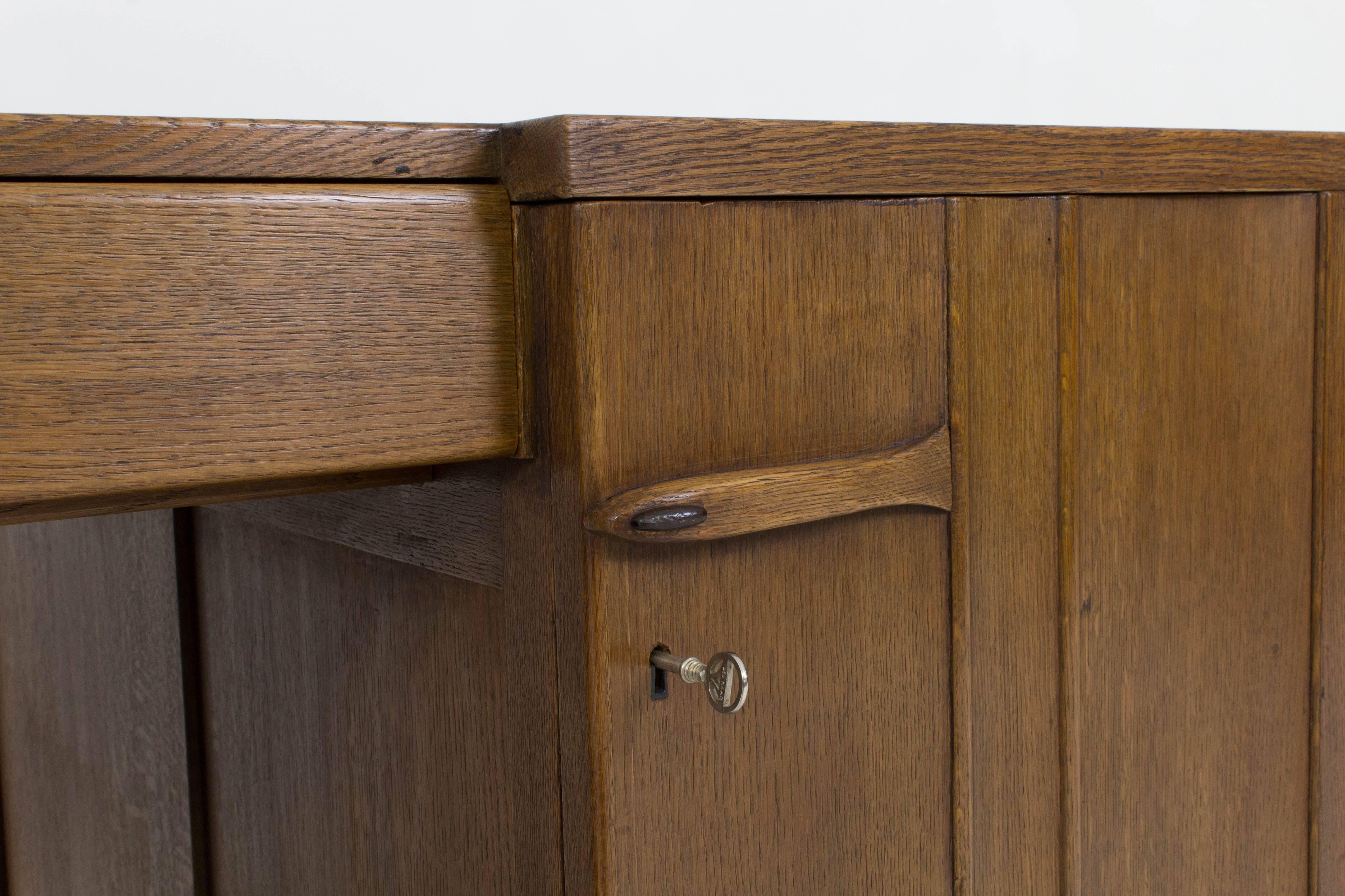 Important and Rare Art Deco Amsterdam School Desk by Paul Bromberg for Pander 1