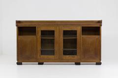 Large and Rare Dutch Art Deco Amsterdam School Bookcase, 1920s