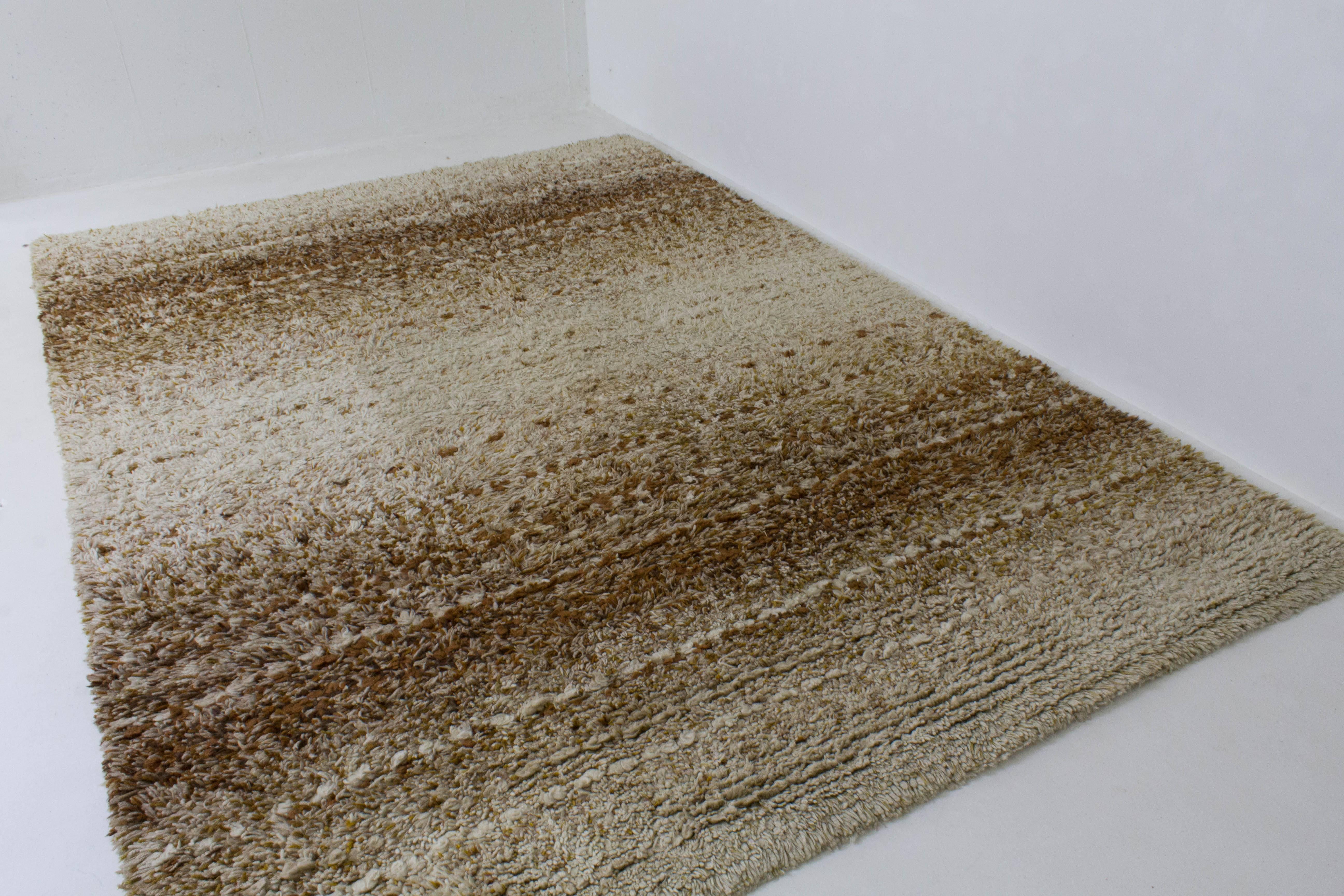 Rare and Impressive Large Mid-Century Modern Rug by Frits Janssen, 1980s 1