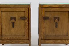 Stylish Pair of Art Deco Amsterdam School Nightstands, 1920s
