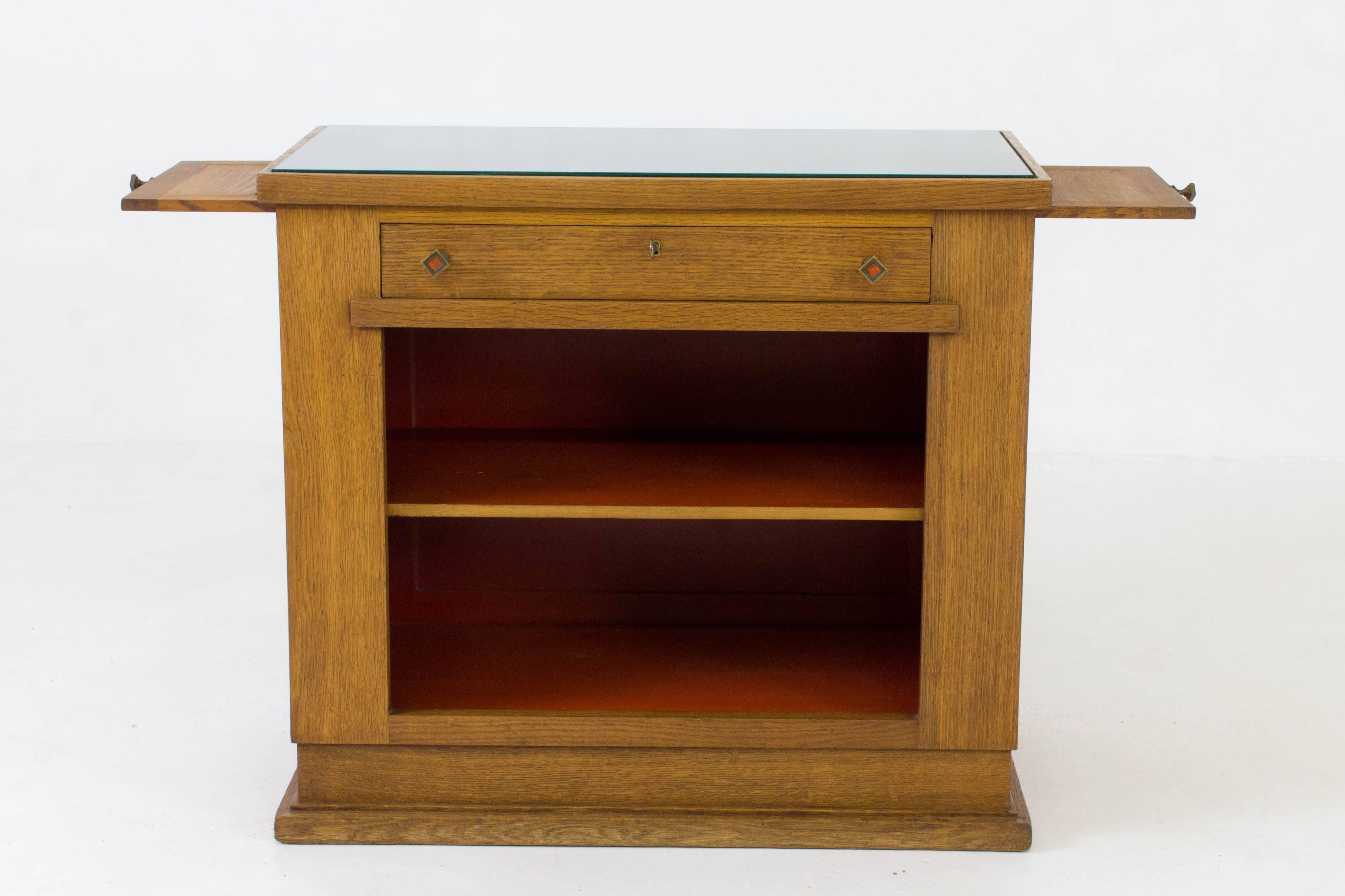 Dutch Rare Art Deco Haagse School Tea Cabinet by H.Wouda for Pander, 1924