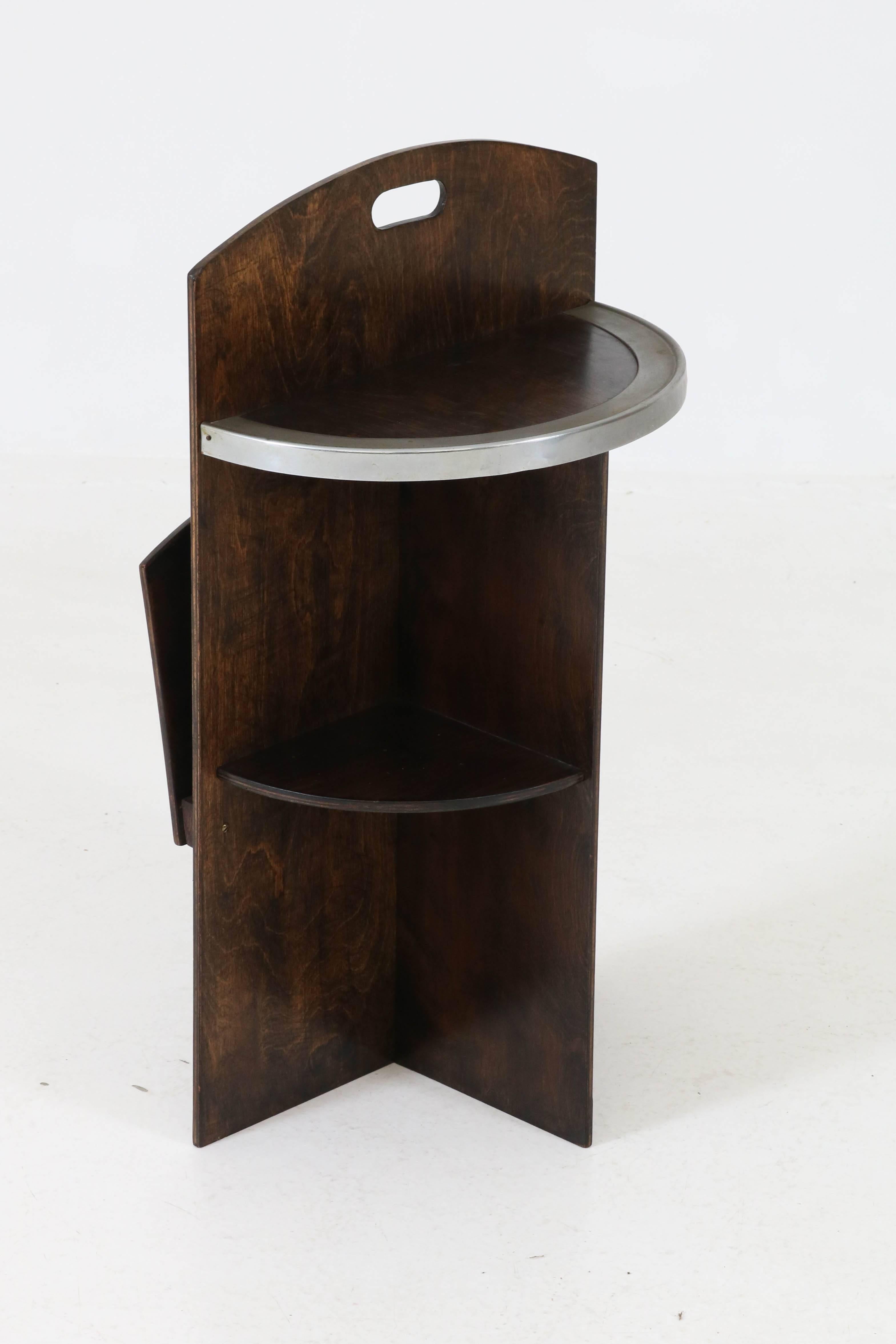 Art Deco Bauhaus Style Plywood Table or Magazine Stand, 1930s In Good Condition In Amsterdam, NL